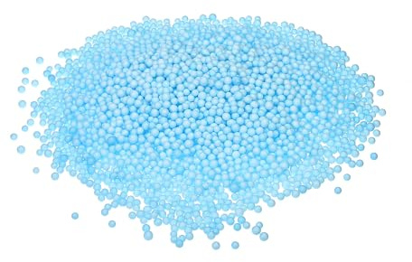 QUARKZMAN 5G Styroporkugeln Blau, 4-6mm Mini Polystyrol Styropor Kugeln, Schaumkugeln für befüllen Geschenkbox, DIY Kunst Dekorationen, Heimdekoration（1 Packung ca. 1250 Stück