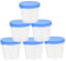 GARVALON 50pcs 40ml Sample Jars Leak-proof Lids for Testing Urine Collection and Sample Storage