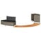 vidaXL Whirlpool Umrandung, Poolumrandung mit Regal Holzstufe Gartenbank, Poolverkleidung mit Stahlrahmen, Einfassung, Grau Poly Rattan Massivholz Akazie