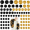 NACHLYNN 80 Pcs Cake Balls Decorations Mini Balloon Cake Topper Balls Foam Cupcake Toppers Balls for Cake Decorating Birthday Parties Weddings Anniversary (Black Gold)
