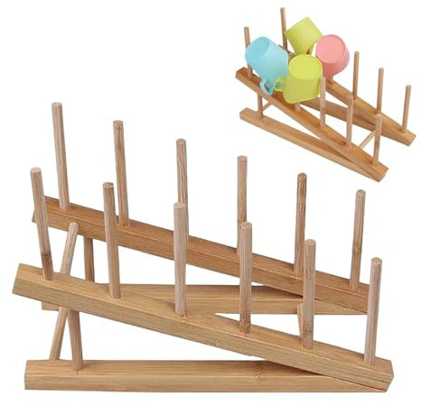 Streysisl Wooden Puzzle Storage Rack,Wooden Puzzle Stand for Toddler - Kitchen Dish Rack, Flexible Puzzle Organizers and Storage for Kitchen, Bedroom, Living Room