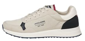 JACK & JONES Herren Jfwbeech Pu Combo Sneaker, Moonbeam, 40 EU