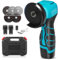 16.8V Mini Cordless Angle Grinder, Mini Grinder Tool with 2x2000mAh Batteries, 19800 RPM, 5 Cutting Discs, 3 in/76mm Side Disc, Grinding Machine for Cutting Polishing and Grinding