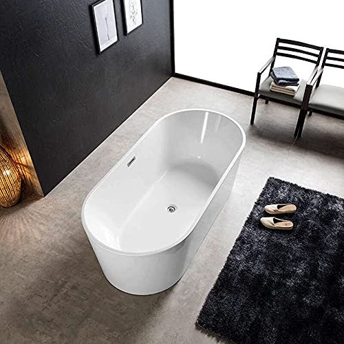 Tamara - Baignoire Îlot Ovale en Acrylique 160cm - Design Élégant