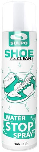 SULPO Spray impermeabilizante – 300 ml – Spray protector de zapatos para cuero, nobuck, gamuza, textiles, transparente impregnación para zapatos, spray impermeable, Transparente/Neutral, 300 ml