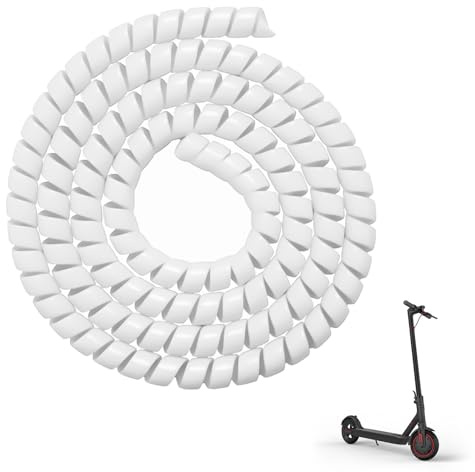 Gdraco Gaine de protection des câbles spirale - 1 m - Pour scooter électrique Xiaomi M365/m365 Pro/Pro 2/1S - Pour scooter électrique Ninebot G30 Max - Blanc