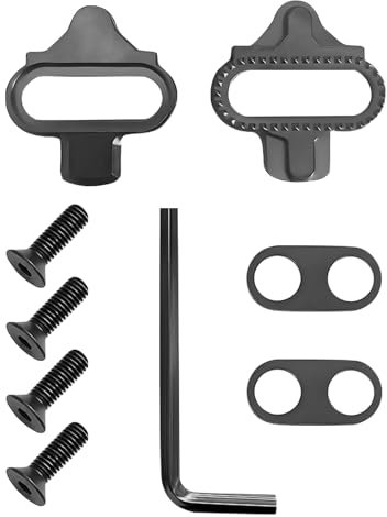 DmDoyy 2 Pares Calas MTB Carretera SPD SH51 Tacos De Bicicleta Compatibles con Pedales SPD, Diseño Antideslizante para Ciclismo De Montaña Y Ruta