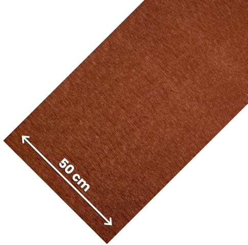 OLIVO.shop Küchenläufer, PVC, Meterware, Teppich, 50 x 210 cm, Rolle Reflex | Teppichrollen in Rattan-Optik, Mehrzweckläufer, Küche, Schublade, Regal, Platzdeckchen, rutschfest, Kupfer