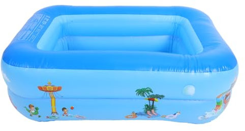 CLISPEED Piscine Gonflable pour Garçon Fille Piscine Sable Matelas Eau Pliable Bleu pour Maison Et Extérieur