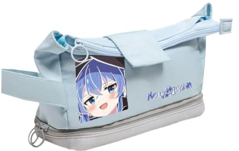 Qixiaan Anime Girl Roxy Migurdia Federmäppchen Roxy Migurdia Federmäppchen Anime bedruckte Stifttasche mit Reißverschluss, große Kapazität, Make-up-Tasche, Typ1, 21x8.5x13cm, Anime-Federmäppchen