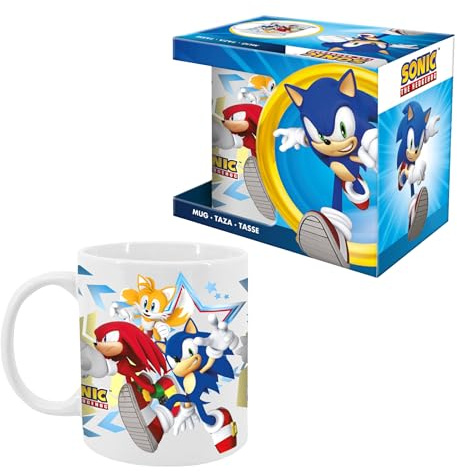 Sonic The Hedgehog Taza de Café, Taza de Cerámica, Taza Diseño Clasico, Regalo para Niños y Adolescentes