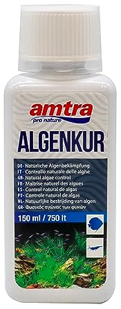 Amtra Algen-Kur – Algenbekämpfung im Süßwasseraquarium, Aquariumflüssigkeit, natürliche Algenbekämpfung in Süßwasseraquarien, 150 ml