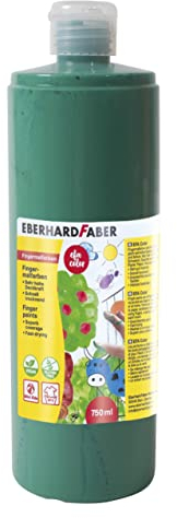 Eberhard Faber 578963 - Fingerfarbe EFA Color, permanentgrün, 750 ml, schnelltrocknend und auswaschbar
