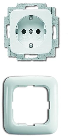 Busch-Jaeger Reflex SI Set Steckdose 20 EUC-214 und Rahmen 2511-214