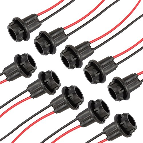 TOMALL T10 W5W 194 LED Ampoules Femelle Connecteur Adaptateur Montrer la douille de lampe large Prise de lampe de plaque d'immatriculation Prise de lumière intérieure Prise d'éclairage