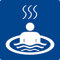 Schwimmbadschild - Whirlpool - Aluminium - 40 x 40 cm