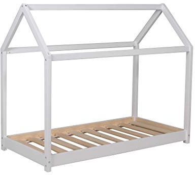 PANDA Lit Cabane 70x140cm, blanc