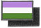 Aufnäher patch aufbügler gedruckt flagge fahne genderqueer