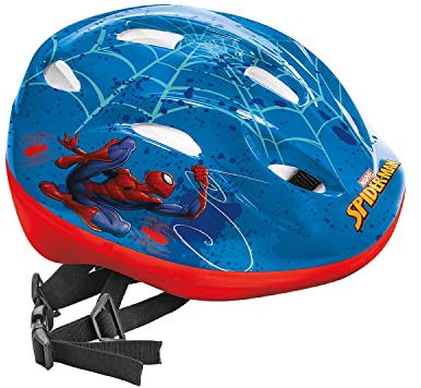 MONDO Spiderman-28619 Toys 28619-Casco de Bicicleta Infantil diseño Spider-Man, Hombre, Multicolor, 52-56 cm