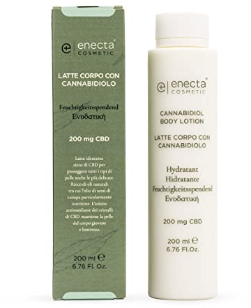 Enecta - Körpermilch mit Hanf-Extrakt 200 mg / 200 ml. Hypoallergen. Für eine jüngere und strahlendere Haut.