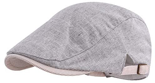 Gisdanchz Schiebermützen Für Herren Baskenmütze Herren Flatcap Sommer Flatcap Sommer Mützen Baskenmütze Mütze Gatsby Grau