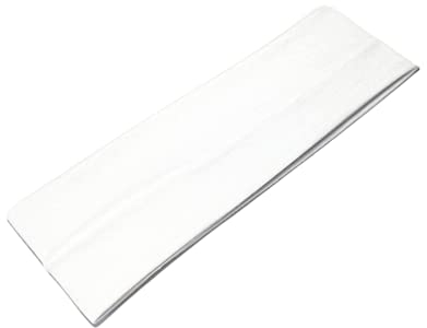 WESTEND CHOICE 7cm Wide Headbands 2 Pack Plain Stretchy Hairband Unisex Kylie Headband Bandeau Gym Exercise Headbands for Women & Men Soft Yoga Head Band (White)