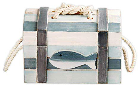 MYBOXES Holzkiste im maritimen Design in 3 Größen (14,5x10,5x9)