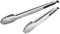 304 Stainless Steel Kitchen Cooking Tongs, 14 and 16 Set of 2 Sturdy Grilling Barbeque Brushed Locking Food Tongs with Ergonomic Grip, Black