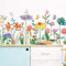 WandSticker4U®- Wandtattoo Kinderzimmer WILDE BLUMEN bunt groß (111x48 cm) I Wandsticker Kinderzimmer Blumen Blumenwiese Schmetterlinge Frühling I Wandaufkleber Kinderzimmer Deko Mädchen Junge XXL