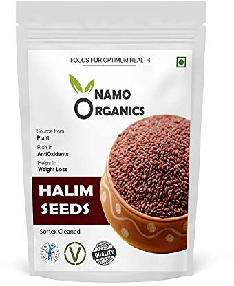 Dharma Namo Organics 100% Organic Halim Garden Cress Aliv Seeds 900 Gm for Eating Organic and Weight Loss - (Super Saver Pack)