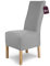 SCHEFFLER-Home Stuhlhussen Stretch Luna-Lang/Stuhlüberzug 6er Set Grau Lang/elastische Flanell Stuhlabdeckungen/Stuhlhussen Schwingstühle/Spann-Bezug Stuhl Überwurf als eleganter Schonbezug