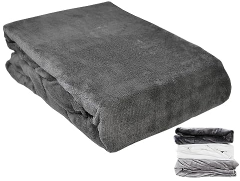 JACK Teddy Flausch Plüsch Spannbettlaken Cashmere Touch Weiß Grau Anthrazit Creme 90x190-100x200 / 140x200 / 180x200 cm, Farbe:Anthrazit, Größe:180x200cm Spannbettlaken