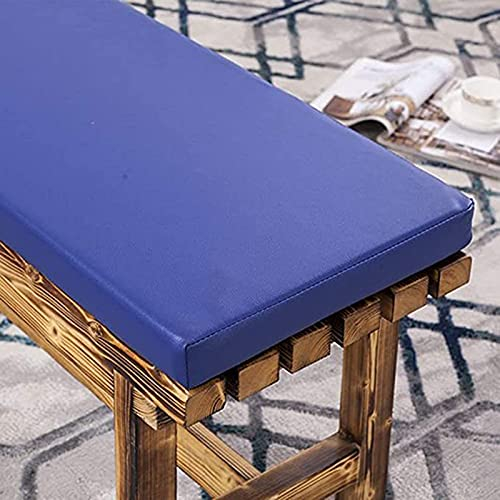 AORUI Bankkissen, PU-Leder, für den Außenbereich, wasserdicht, für Garten, Terrasse, Schaukel, Stuhlkissen, 2- und 3-Sitzer, abnehmbare Stuhl-Sitzmatte, 100 x 35 cm, Blau