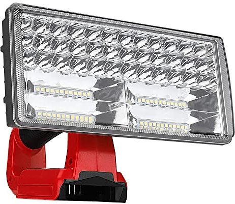 Linterna inalámbrica de 40 W para batería de iones de litio Milwaukee de 18 V, luz de trabajo LED DTEZTECH de 4200 lm con puerto USB, foco de aleación de zinc de 9 pulgadas, uso para camping