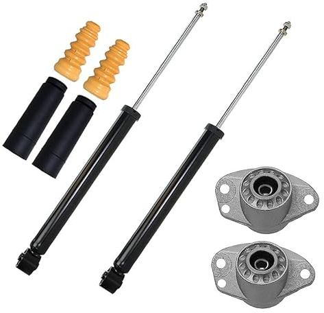 ATEC Germany 2x Gasdruck Stoßdämpfer Hinten Federbein inkl. Domlager und Staubschutzkappen, Kompatibel mit A udi A3 (8L1), SEAT LEON (1M1), TOLEDO 2, SKODA OCTAVIA 1 (1U2), VW BORA 1, GOLF 4