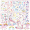 Einhorn Tattoos Mädchen, 120+Tattoos Kinder Hautfreundlich, Wasserdichte Kindertattoos Aufkleber, Geschenke zur Einschulung, Schultüte Füllung Mädchen