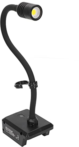 Schwanenhals-Arbeitsleuchte, Schwanenhals-Arbeitsleuchte, LED-Akku-Lampe, wiederaufladbar, 2 USB-Anschlüsse, 3 Stufen einstellbar mit Haken