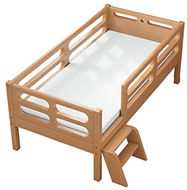 WAEYZ Massivholz Kinderbett mit Leitplanke Junge Individuell Erweitern Buche Babybett Großes Bett mit Seitennähten für Erwachsene Kinder Teenager (Size : 180x80x40cm)
