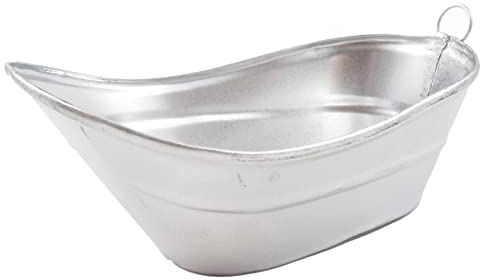 Melody Jane Dolls Houses Puppenhaus Silber oval verzinkt rund Badewanne Behälter Badezimmer Zubehör