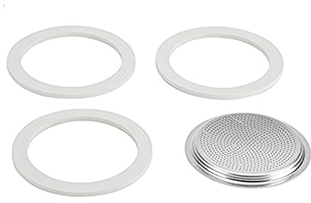 BEIEM Guarnizioni e filtro di ricambio da 50 ml per caffettiere da 1 tazza Moka/ / / Mini