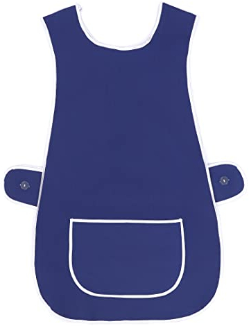 LINEN CLOSET Womens Tabards with Pockets for Men Ladies Cleaning Catering Chef Kitchen Aprons Unisex Hygea Tabard Apron Work Tabards