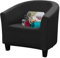 FIGOOO Housse de Fauteuil Cabriolet 1 Place Housse de Fauteuil Extensible Club Universel Amovible Lavable Couverture de Fauteuil Chesterfield Protecteur de Fauteuil pour Salon Tub Chair,Noir