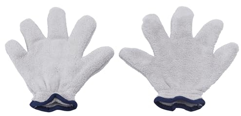 Beldray LA034061FEU7 Deep Clean Dusting Gloves – Pack of 2 Precision Dusters, Lifts and Removes Fine Dust Particles, Clean Tight Spaces, Extra-Thick Fluffy Microfibres, Machine Washable, One Size