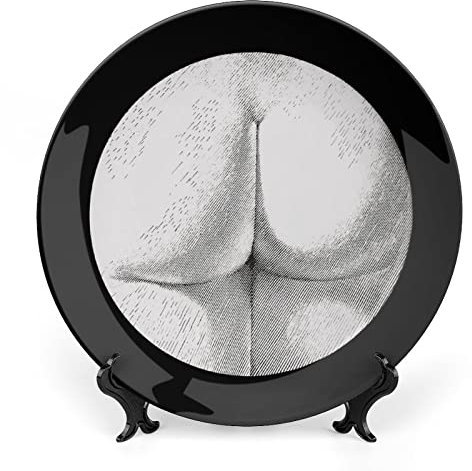 Piatto Lina Cavalieri, Piatto Decorativo da Parete, Decorazione da Appendere alla Parete con Piastra Facciale Misteriosa, Staffa Inclusa E Gancio A Molla Speciale,C2,10inch