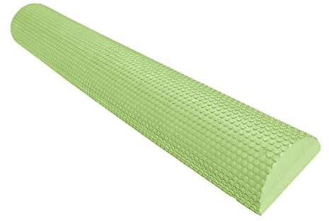 TISHITA Eva Half Foam Roller, Foam Half Roller Massage, rutschfest, Blocks Half Round Foam Roller Nacken für Männer Frauen Entspannende, Grün 90 cm x 7,5 cm