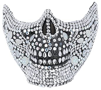 Smiffys Demi-masque Crâne de Cristal Deluxe
