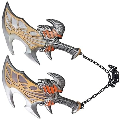 Mittelalterliche Leviathan Axt Fantasy Blades of Chaos Foam Schwert Axt Kratos Klinge des Exils Schaum Schwert Axt Voll Upgraded Leviathan God-War Viking Foam Axt Cosplay Prop 1:1 Replik (Upgrated