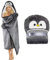 WJMSDK Pinguin Decke mit Ärmeln - Pinguin Geschenk für Frauen, Sherpa Fleece Kuscheldecke mit ärmeln, Tragbare Decke zum Anziehen als Weihnachten Geburtstagsgeschenk für Frauen Damen
