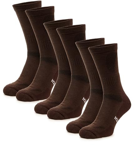 Merino.tech Merino Socken Herren und Damen 3 Paar Laufsocken Wandersocken Sportsocken Unisex für Camping, Outdoor, Jagd, Fahrrad, Lauf (Brown Pack of 3, 43-47)