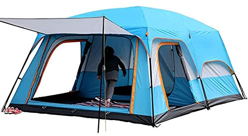 Outdoor-Campingzelt für 5–8 Personen, große Familienzelte für Camping, Festival, Wanderzelt mit Wohnzimmer und separaten Räumen, 4-Jahreszeiten-Zelte, großer Familienunterschlupf